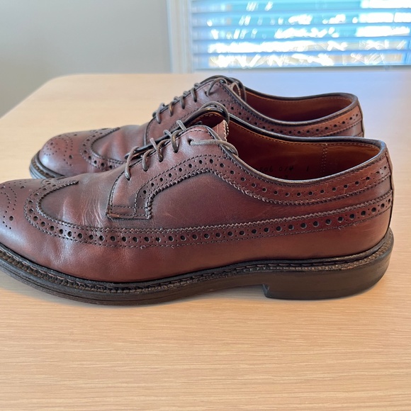 Alden Shoes Mens 7.5 Long Wing Gunboat Bluchers Dark Brown Calfskin for J. Crew main image 10